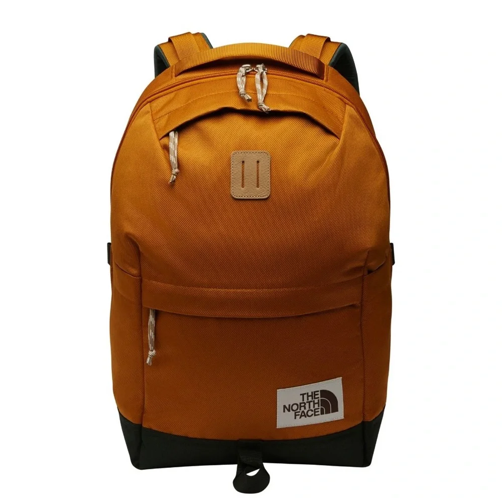 The North Face TNF Daypack Canvas Backpack Timber Orange Military Green 22L